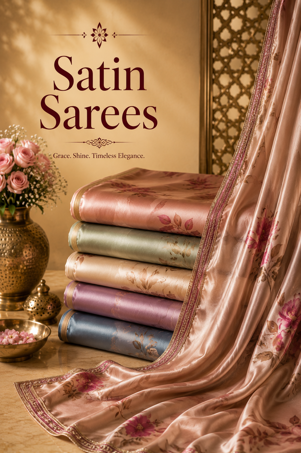 Satin Saree